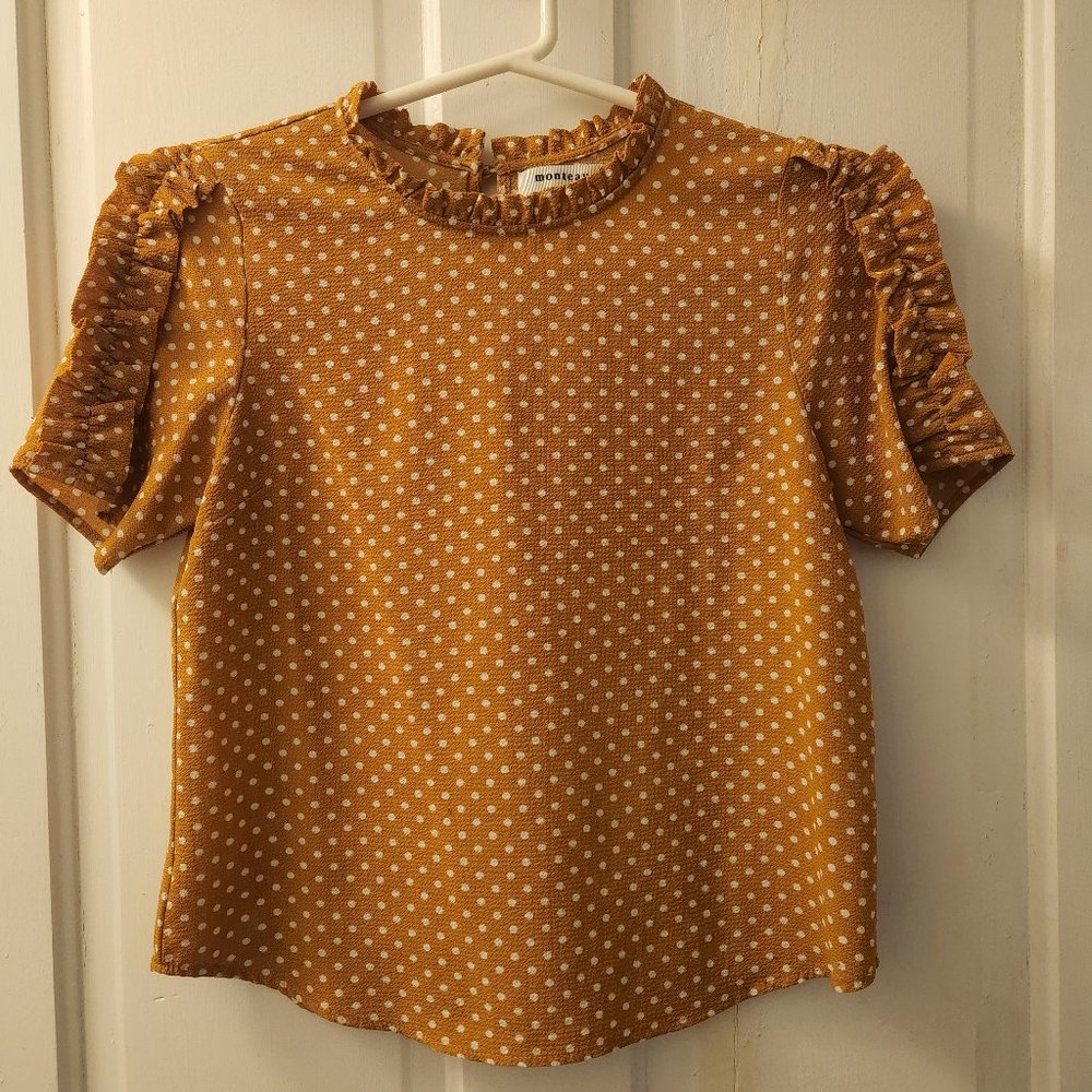 Gold Polka Dot Blouse